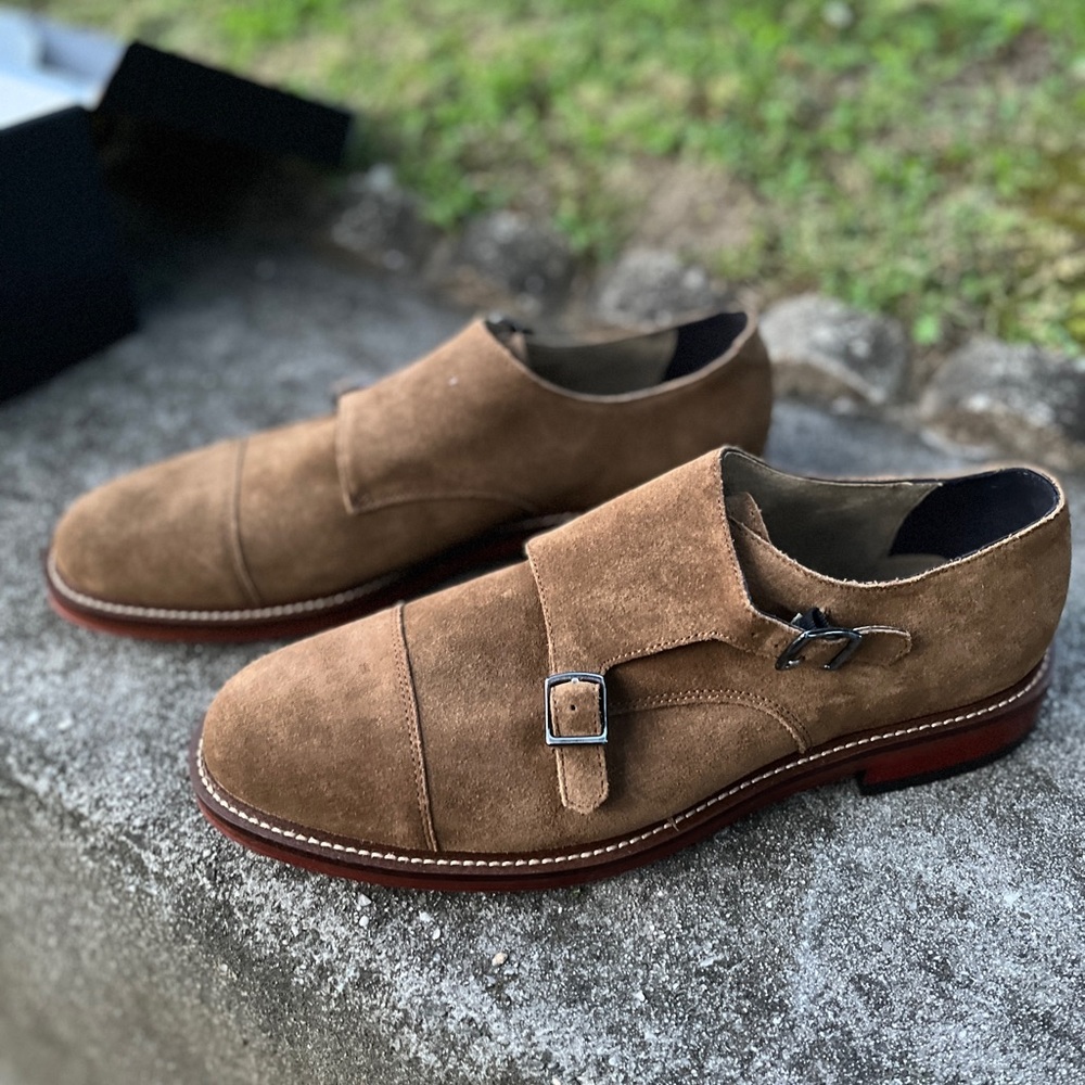 Banana Republic suede double-monk shoes